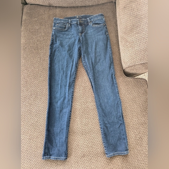 Kut From The Kloth Jeans Women Blue 32×30 Medium Wash Mid Rise Logo Straight - Picture 3 of 12